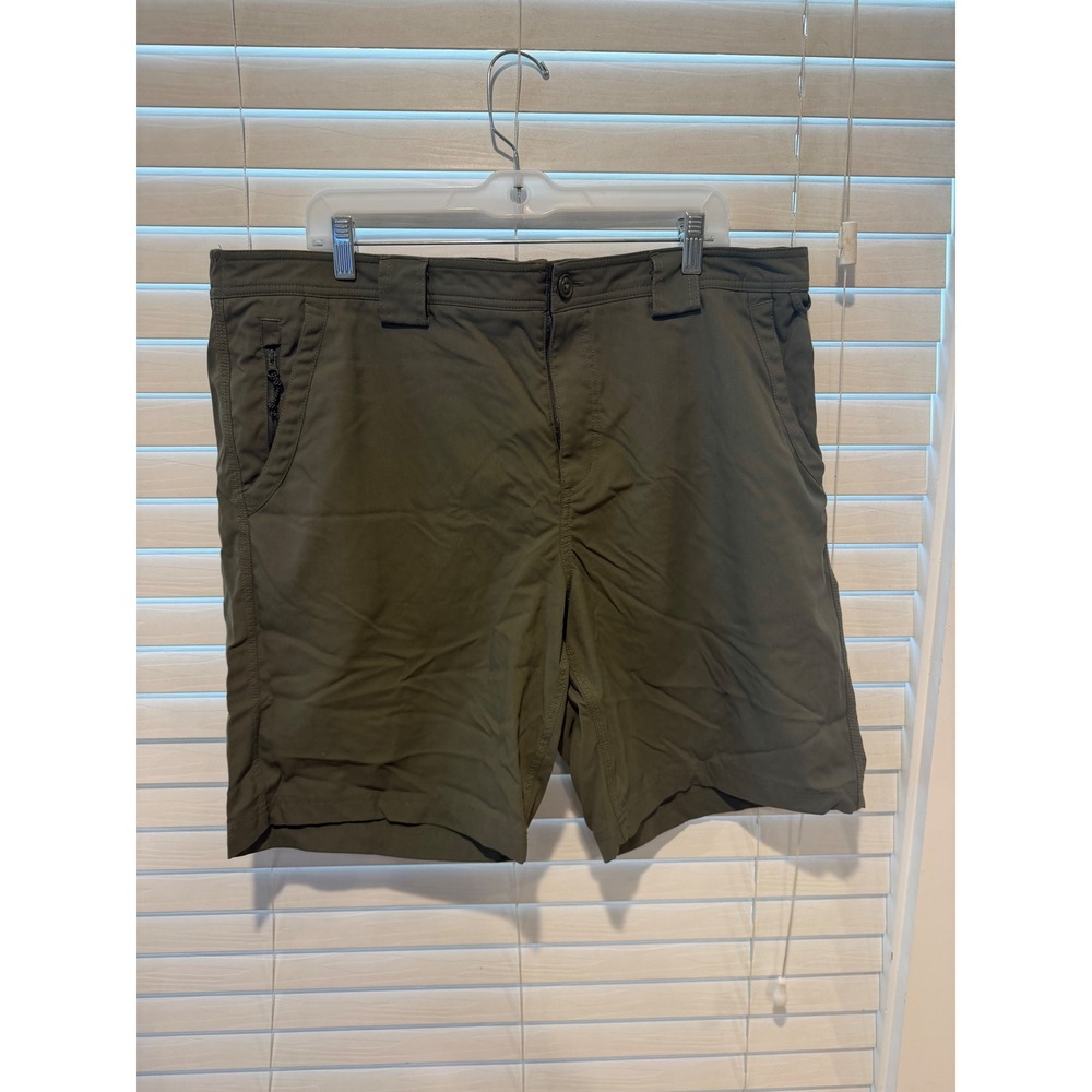 Filson Green Nylon Spandex Stretch Cargo Utility Shorts Mens‎ XXL Olive Hiking